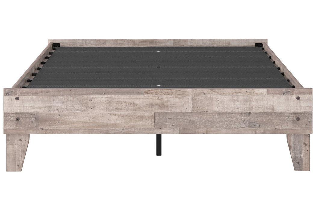 Neilsville Whitewash Full Platform Bed - Gate FurnitureFull Bed