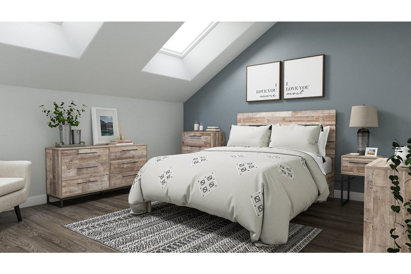 Neilsville Whitewash Queen Panel Platform Bed - Gate FurnitureQueen Bed