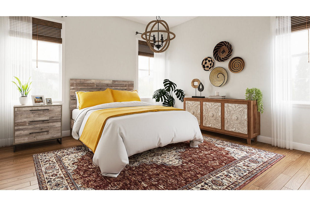 Neilsville Whitewash Queen Panel Platform Bed - Gate FurnitureQueen Bed