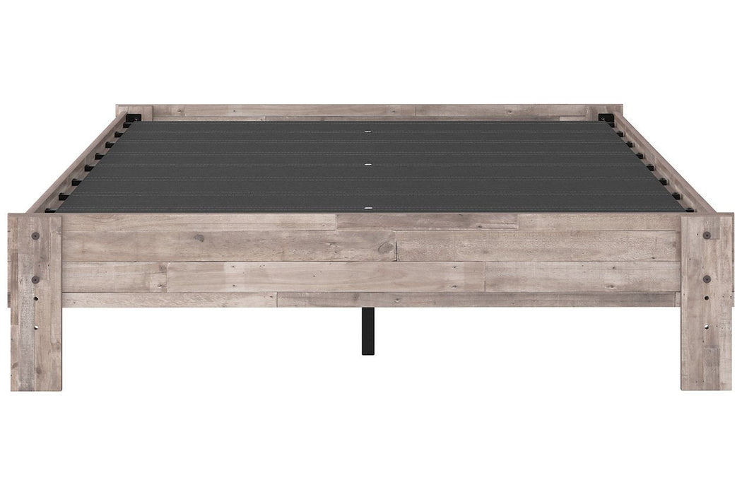 Neilsville Whitewash Queen Platform Bed - Gate FurnitureQueen Bed