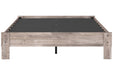 Neilsville Whitewash Queen Platform Bed - Gate FurnitureQueen Bed