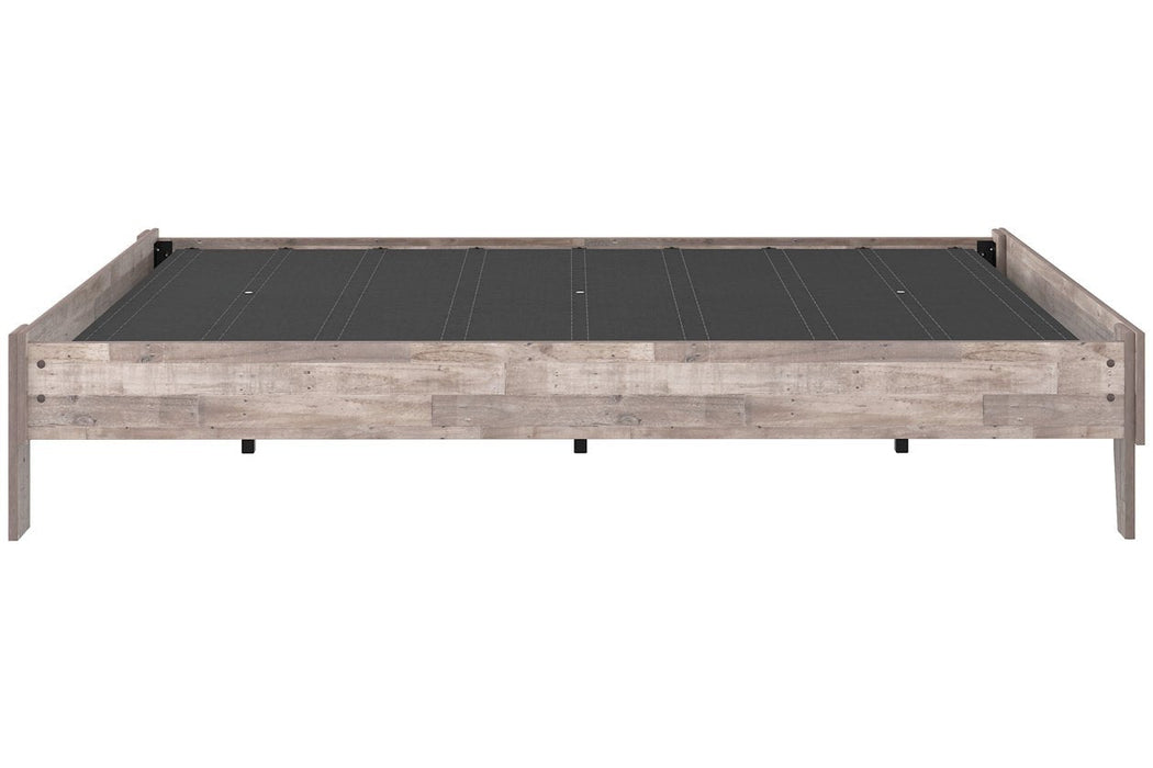 Neilsville Whitewash Queen Platform Bed - Gate FurnitureQueen Bed