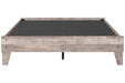 Neilsville Whitewash Queen Platform Bed - Gate FurnitureQueen Bed