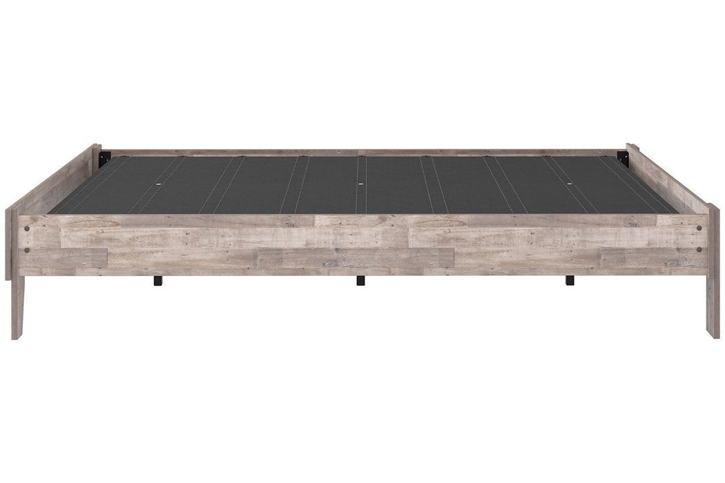 Neilsville Whitewash Queen Platform Bed - Gate FurnitureQueen Bed