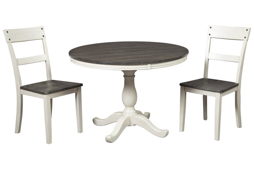 Nelling Two-tone Dining Table Base - D287-15B - Lara Furniture