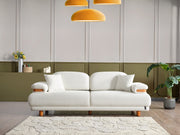 Neo Mustang 4-pieces (2 Sofa & 2 Chair) Livingroom in Cream - Anthracite - 200-ELIF-NEOM-A183-3311