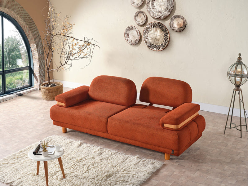 Neo Mustang 4-pieces (2 Sofa & 2 Chair) Livingroom in White - Green - 200-ELIF-NEOM-A187-3311