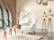 Neo Mustang 4-pieces (2 Sofa & 2 Chair) Livingroom in White - Yellow - 200-ELIF-NEOM-A185-3311