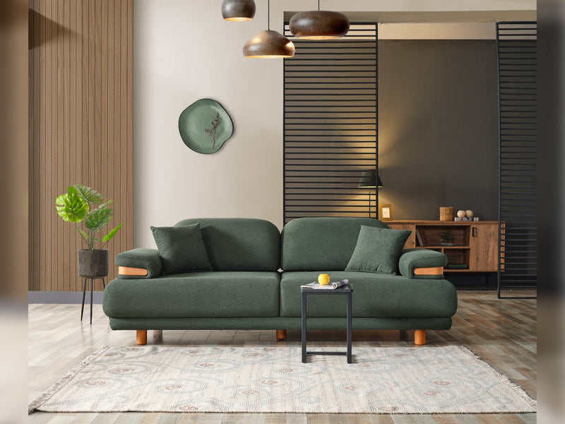 Neo Mustang 4-pieces (2 Sofa & 2 Chair) Livingroom in White - Yellow - 200-ELIF-NEOM-A185-3311