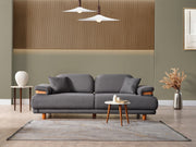 Neo Mustang 4-pieces (2 Sofa & 2 Chair) Livingroom in White - Yellow - 200-ELIF-NEOM-A185-3311