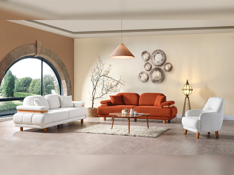 Neo Mustang Convertible Sofa in Cream - 200-ELIF-NEOM-A183-3
