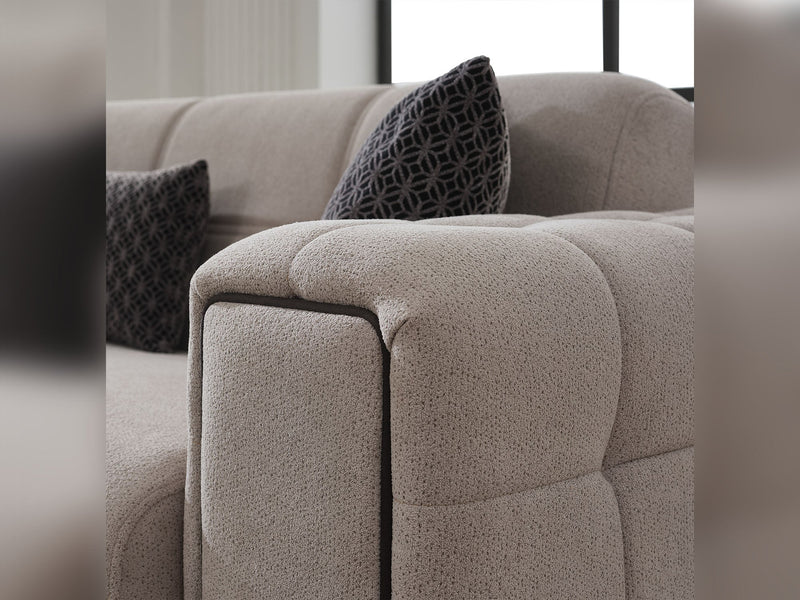 Nero Convertible Sofa Light Grey in Light Grey - 101-NER-GIR02-3
