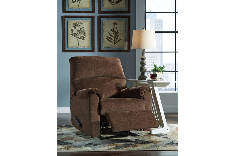Nerviano Chocolate Recliner - Lara FurnitureRecliner