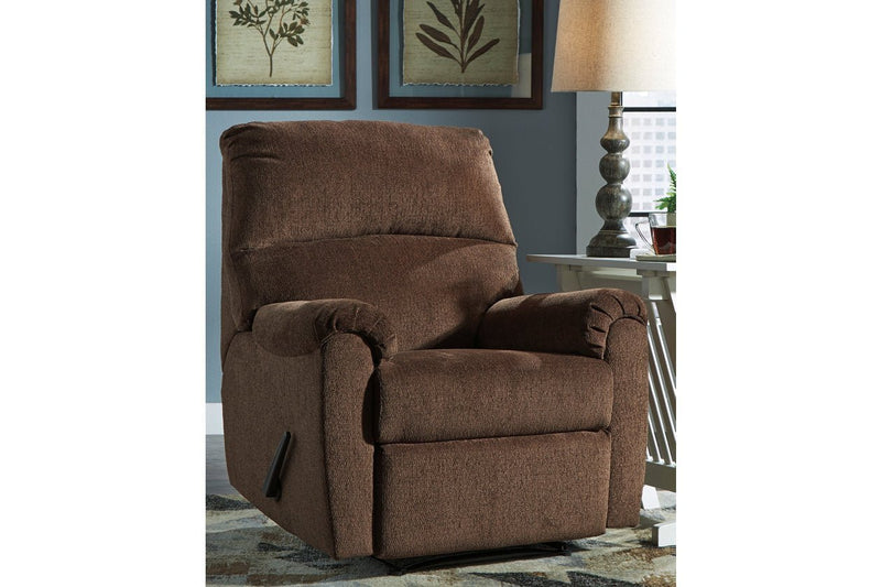 Nerviano Chocolate Recliner - Lara FurnitureRecliner