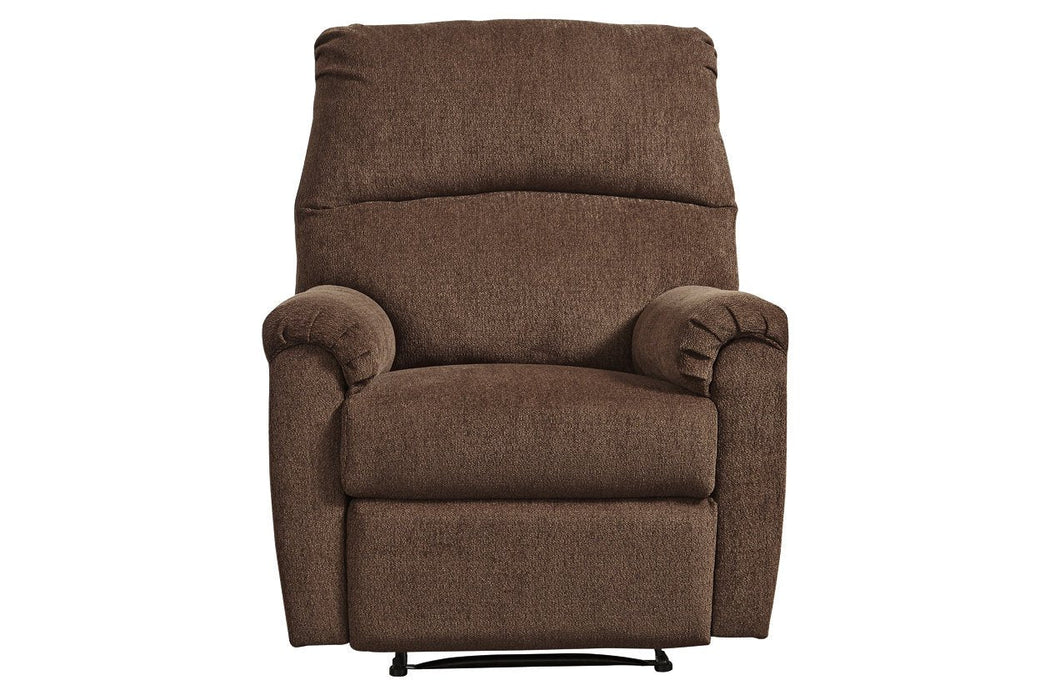 Nerviano Chocolate Recliner - Gate FurnitureRecliner
