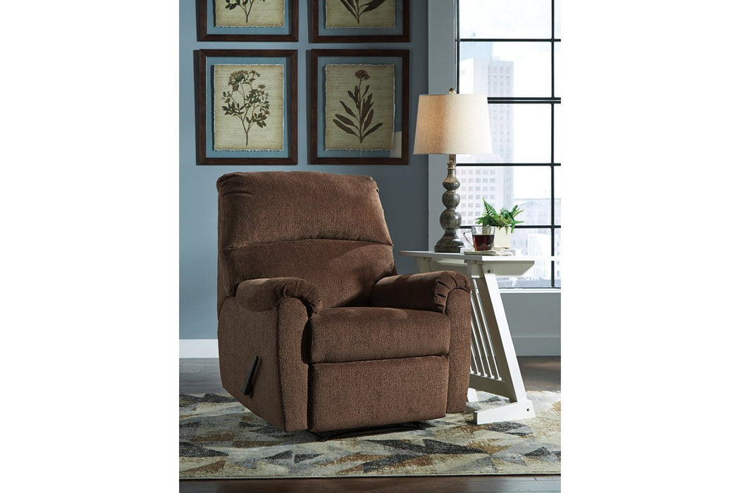 Nerviano Chocolate Recliner - Gate FurnitureRecliner