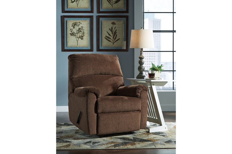 Nerviano Chocolate Recliner - Lara FurnitureRecliner