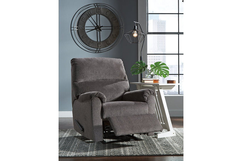 Nerviano Gray Recliner - Lara FurnitureRecliner