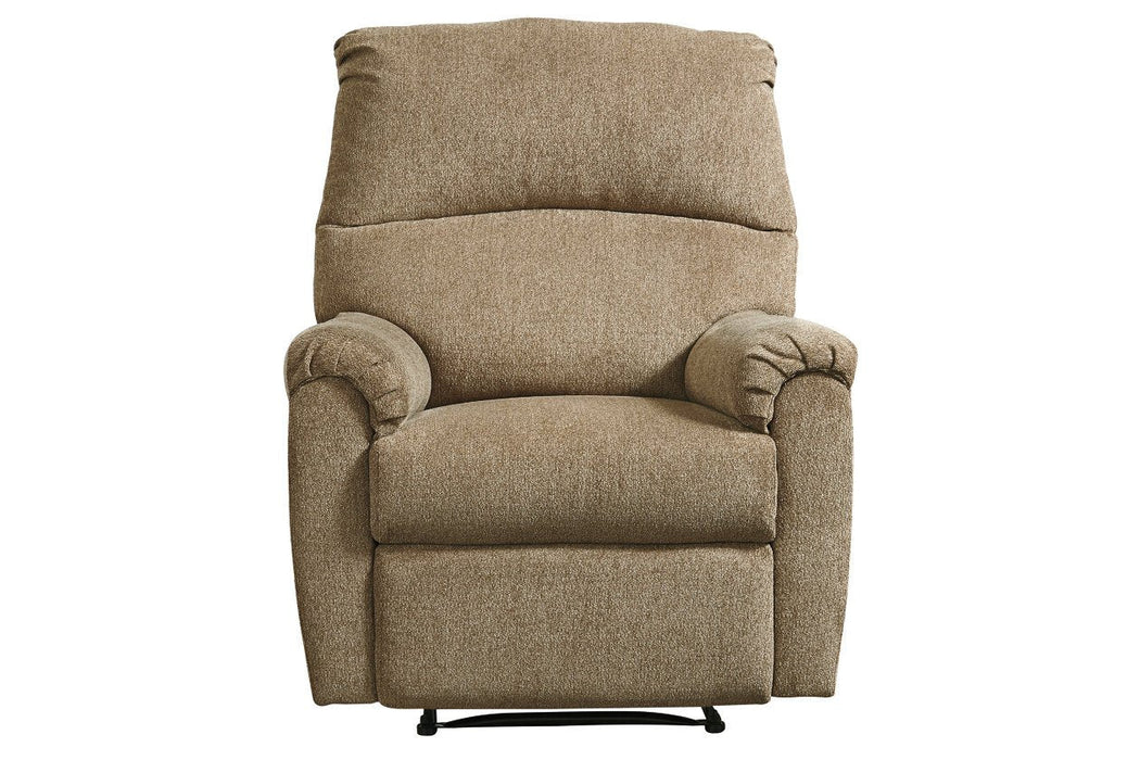 Nerviano Mocha Recliner - Gate FurnitureRecliner