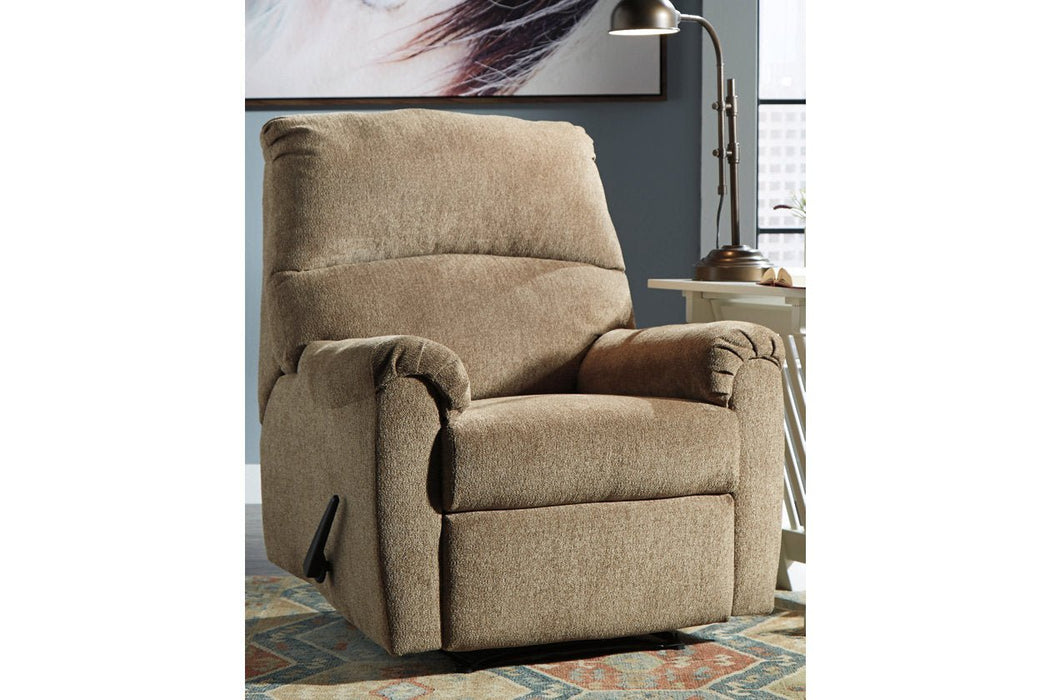 Nerviano Mocha Recliner - Gate FurnitureRecliner