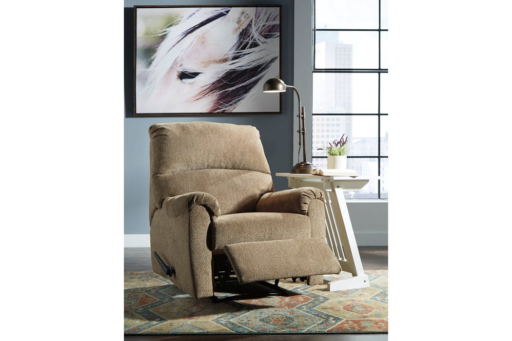 Nerviano Mocha Recliner - Gate FurnitureRecliner