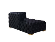 Neva Black Velvet Double Chaise Sectional - Lara FurnitureSectional