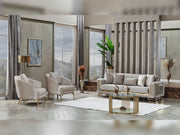 Neva Chair in Light Grey - 200-SER-NEV-VELVET938-B