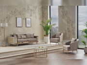 Neva Convertible Sofa in Beige - 200-SER-NEV-VELVET260-3