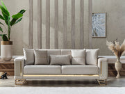 Neva Convertible Sofa in Beige - 200-SER-NEV-VELVET260-3
