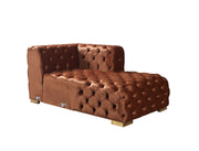 Neva Orange Velvet Double Chaise 138" Sectional [ETA: 8/23] - Lara FurnitureSectional