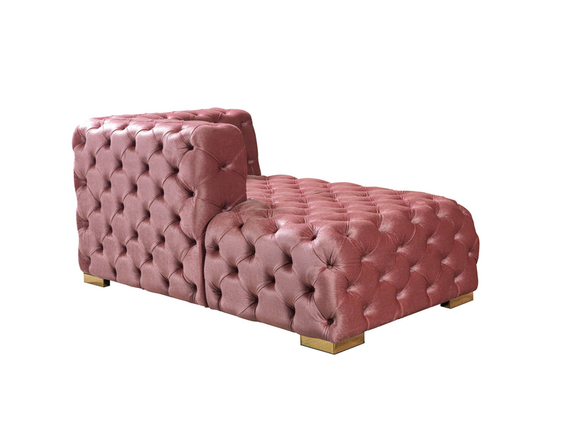 Neva Pink Velvet Double Chaise 138" Sectional [ETA: 8/23] - Lara FurnitureSectional