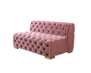 Neva Pink Velvet Double Chaise 138" Sectional [ETA: 8/23] - Lara FurnitureSectional
