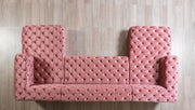 Neva Pink Velvet Double Chaise 138" Sectional [ETA: 8/23] - Lara FurnitureSectional