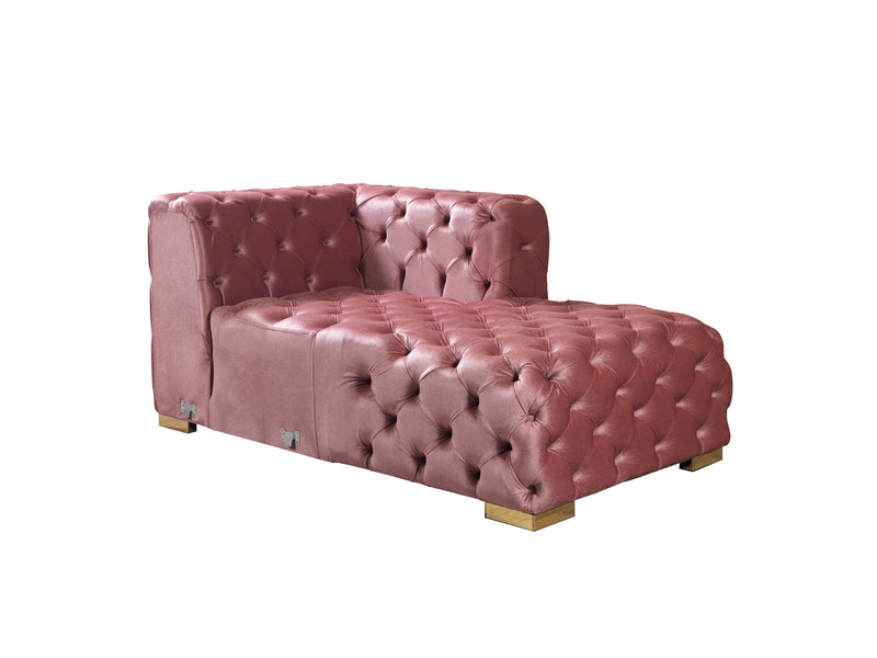 Neva Pink Velvet Double Chaise 138" Sectional [ETA: 8/23] - Lara FurnitureSectional