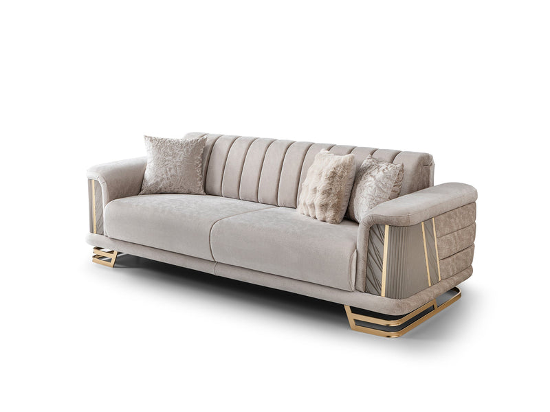 Nevada Convertible Loveseat in Cream - 200-ST-NEV-KENZO20-2