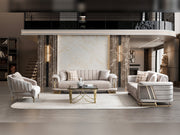 Nevada Convertible Loveseat in Cream - 200-ST-NEV-KENZO20-2