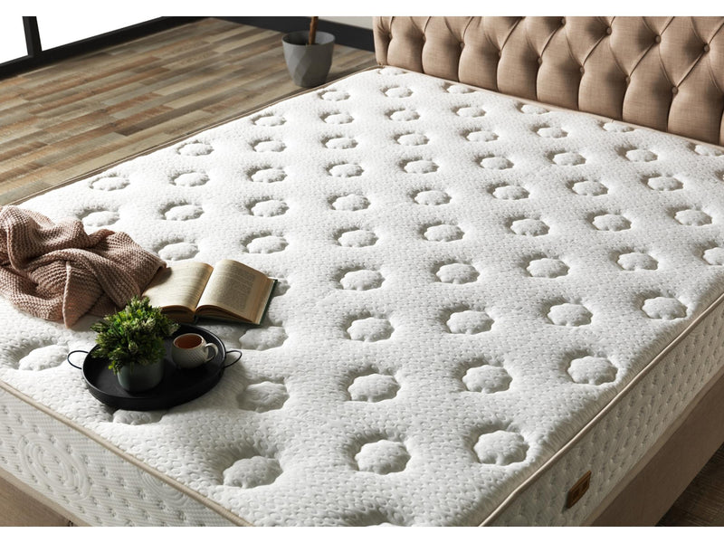 Nevada Storage Bed With Headboard Cream - Full in Cream - 110-NEV-CREAM-140-SB