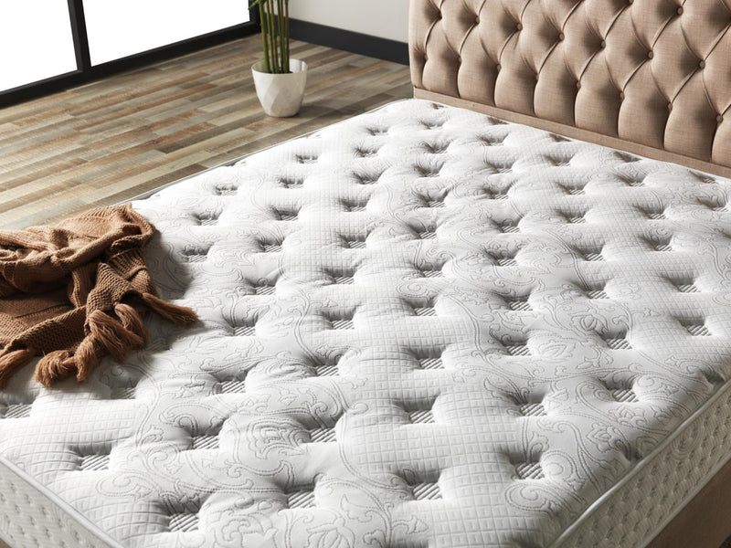 Nevada Storage Bed With Headboard Cream - Twin in Cream - 110-NEV-CREAM-100-SB
