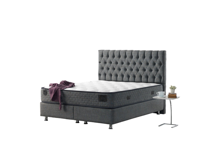 Nevada Storage Bed With Headboard Grey - Full in Grey - 110-NEV-GREY-140-SB
