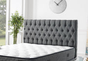 Nevada Storage Bed With Headboard Grey - Full in Grey - 110-NEV-GREY-140-SB