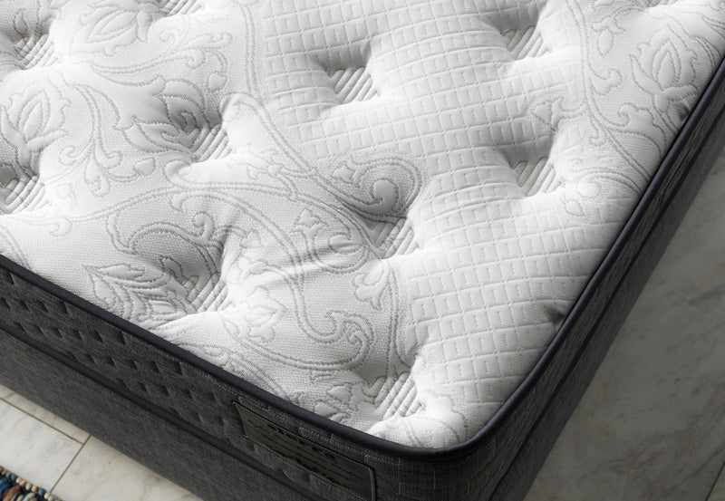 Nevada Storage Bed With Headboard Grey - King in Grey - 110-NEV-GREY-200-SB