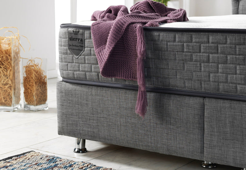 Nevada Storage Bed With Headboard Grey - Queen in Grey - 110-NEV-GREY-150-SB