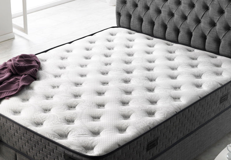 Nevada Storage Bed With Headboard Grey - Twin in Grey - 110-NEV-GREY-100-SB
