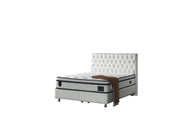 Nevada Storage Bed With Headboard White Vinyl - Full in White - 110-NEV-WHIPU-140-SB