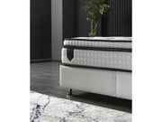 Nevada Storage Bed With Headboard White Vinyl - Twin in White - 110-NEV-WHIPU-100-SB