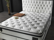 Nevada Storage Bed With Headboard White Vinyl - Twin in White - 110-NEV-WHIPU-100-SB