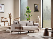 New Mood Convertible Sofa Cream in Cream - 101-MOO-SOFT01-3