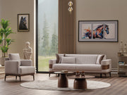 New Mood Convertible Sofa Cream in Cream - 101-MOO-SOFT01-3
