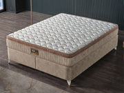 New Silver Storage Bed With Headboard - Twin in Beige - 200-ELIF-NEW-90-EY167-SB