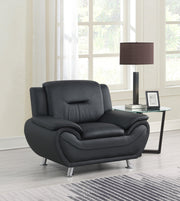 New York Black Sofa & Loveseat & Chair - NEW-YORK-BK-SLC